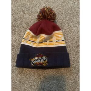 Cleveland Cavaliers Beanie Adult Adidas blue Red Gold Spell out NBA